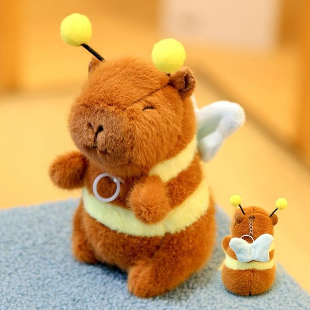 Linyi toy Bienen-Capybara-Plüschschlüsselanhänger, ab 14 Jahren - Bild 1