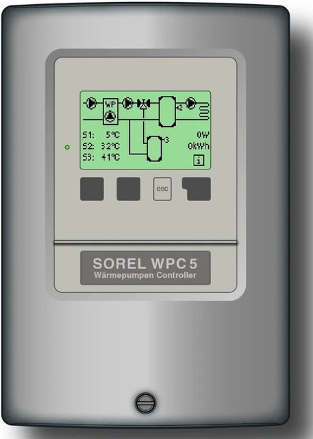 Sorel Wärmepumpen-Controller WPC5 mit Grafikdisplay und Statistikfunktion in Grau - Bild 1