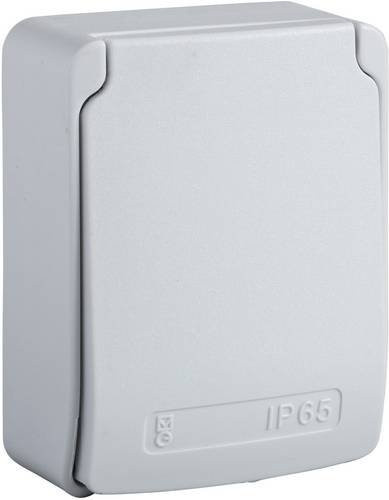 Schneider Electric 81143 Anbau-Steckdose IP65 Grau (RAL 7035) für die Wandmontage - Bild 1