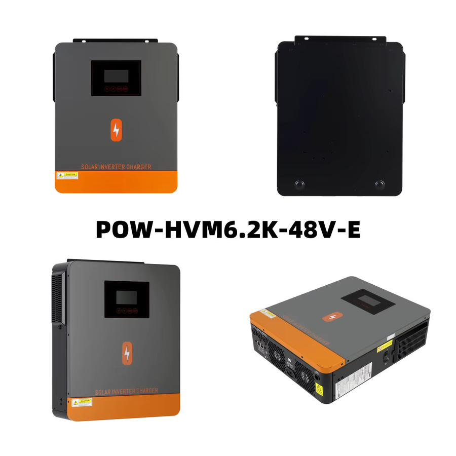 PowMr Solar-Wechselrichter 6,2 kW mit 48V Batterieunterstützung, Reine Sinuswelle, MPPT 120A, max. 8500W PV-Leistung, Dual-AC-Ausgang, Grau - Bild 6