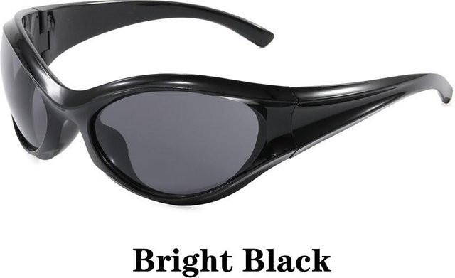 Dote Sonnenbrille, Unisex, Vollrand, Oval, Kunststoff, Schwarz - Bild 1