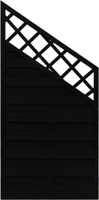 Sichtschutzzaun-Element Country von Andrewex aus Holz in Anthrazit, blickdicht und 3-fach lasiert, Höhe: 180 cm, Breite: 120 cm - Bild 1