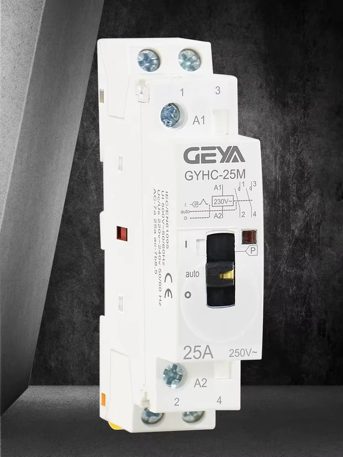 GEYA AC-Schütz für Heimgebrauch mit manueller Steuerung, DIN-Schienentyp, 220V 50/60Hz - Bild 2