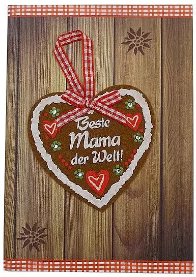 Grußkarte für die beste Mama als Klappkarte mit Briefumschlag in Mehrfarbig - Bild 1