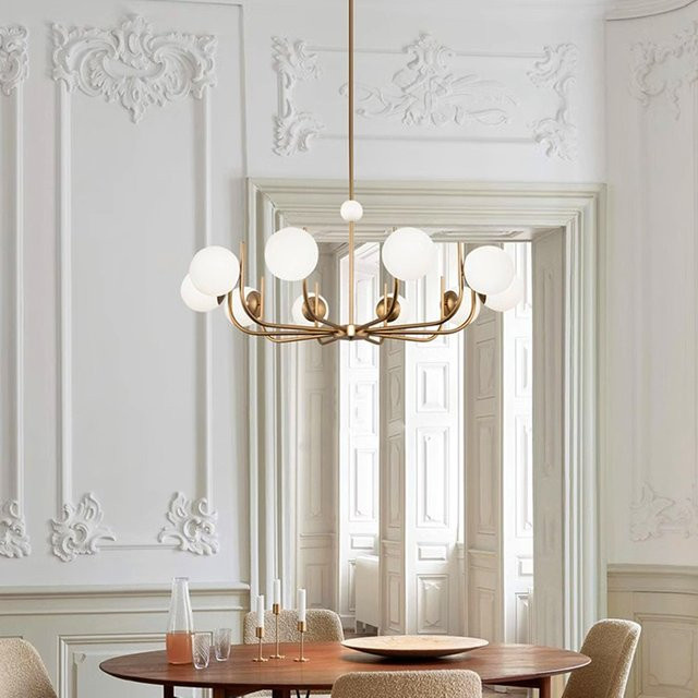 Joemade Moderne LED-Pendelleuchte in Gold/Messing oder Weiß für Wohnzimmer und Esszimmer - Bild 1