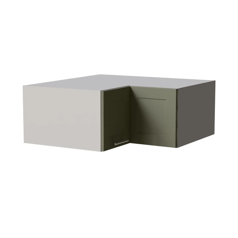 Feldmann-Wohnen Eckaufsatzschrank Oslo Küchenschrank mit Soft-Close-Türen in Grau und Reed Green Matt, B/T/H: 90 x 36 x 90 cm - Bild 2