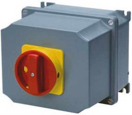 Gewiss GW70473 Not-Aus-Schalter in Grau, 415V 16A, 1 Öffner und 1 Schließer, IP66, Aluminium - Bild 1