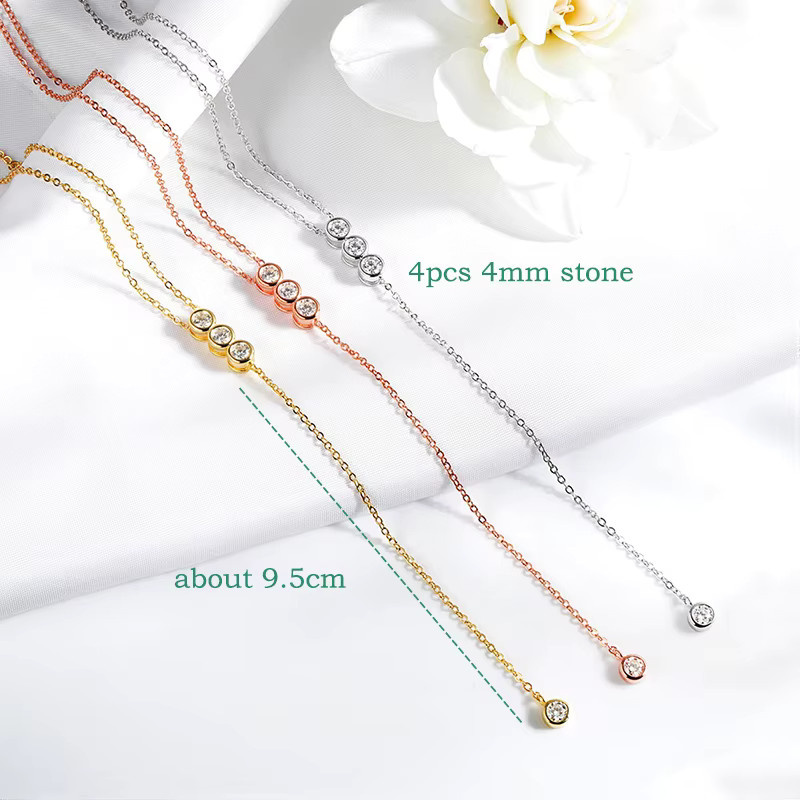 Smyoue Halskette, 925 Silber, Moissanit, Damen - Bild 2