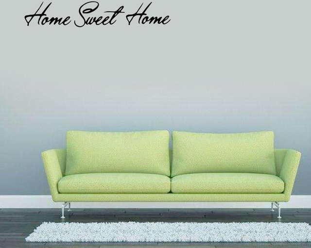 mfySpace Wandaufkleber Sweet Home aus schwarzem PVC Vinyl zur Zimmerdekoration - Bild 1