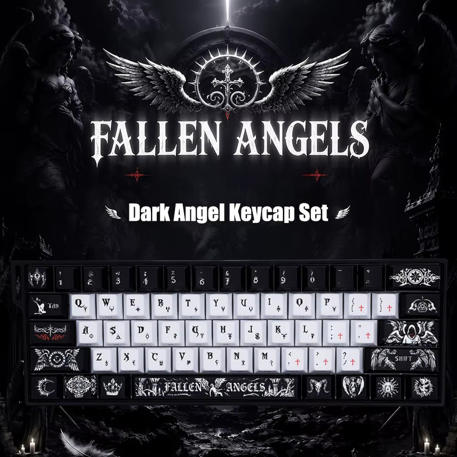 FSWHBY PBT Keycap-Set in Purple mit 129 Tasten, Cherry Profil, 5-seitig bedruckt und durchscheinend für MX-Schalter Gaming-Tastaturen - Bild 2