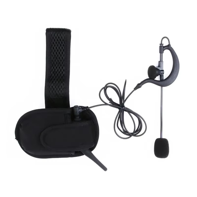 Schiedsrichter Kopfhörer Armband Tasche aus weichem Kunststoff in Schwarz für V6C und V4C Intercom Headsets - Bild 5