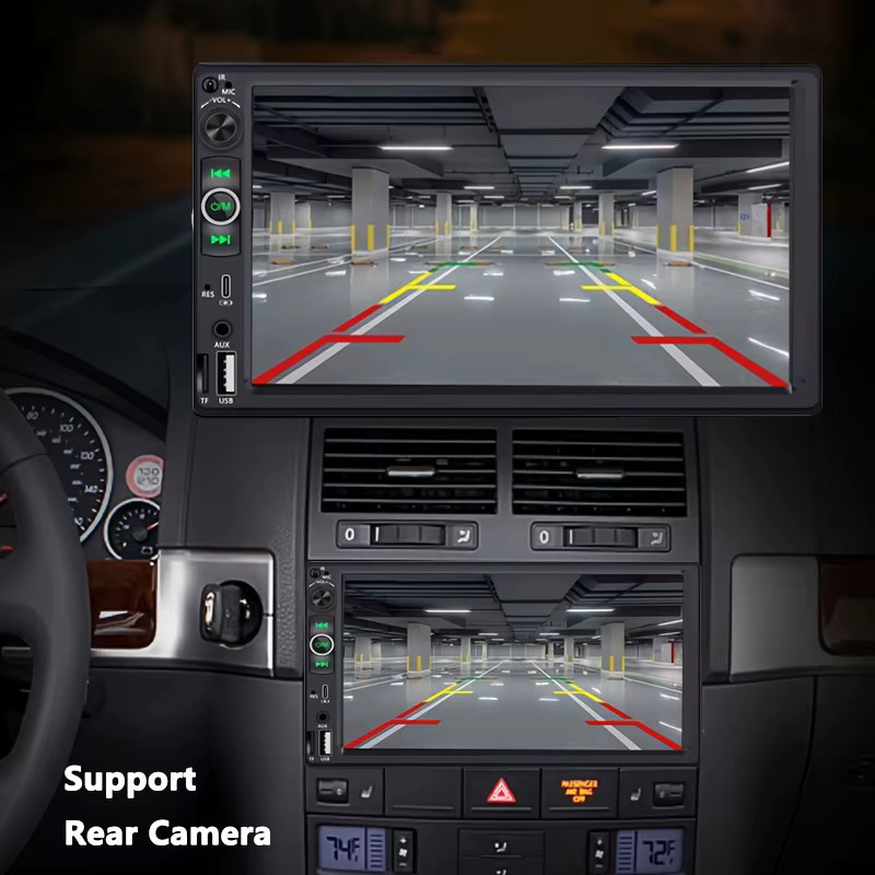 Bileeko Doppel-DIN Autoradio mit 17,78 cm HD-Touchdisplay, Carplay, Android Auto und Mirror Link in Schwarz - Bild 5