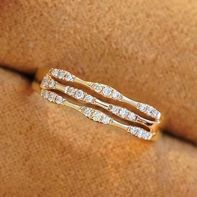 Huitan Fancy Ring, goldfarben, Zirkonia, Damen - Bild 1