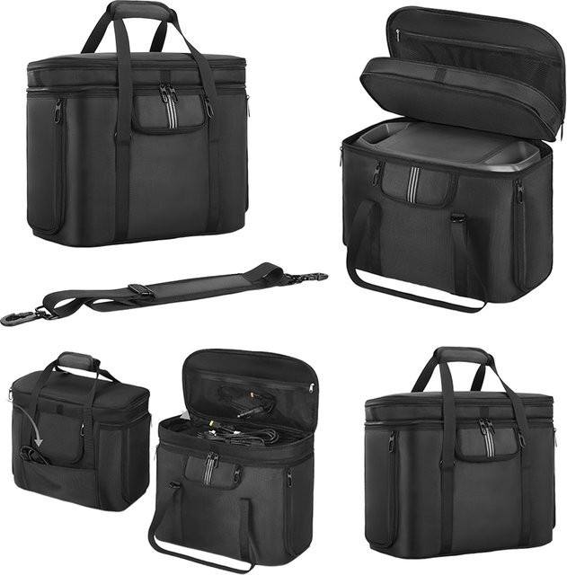Ecoflow Delta 3 Plus Tragetasche in Schwarz, wasserdichte Aufbewahrungstasche mit Schultergurt und Griff - Bild 1