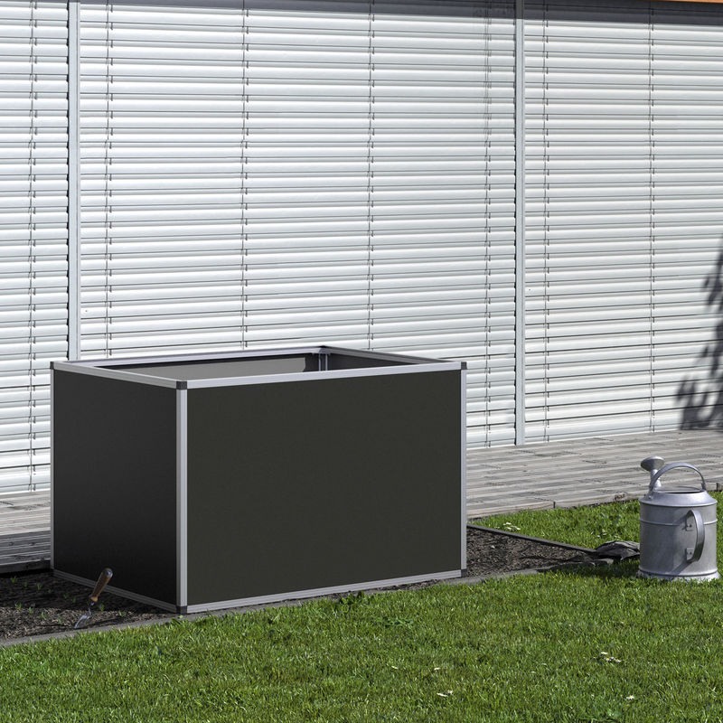 KGT Aluminium-Hochbeet für den Garten in Anthrazit, Schwarz oder Silber, B/T/H: 121 x 77 x 79,4 cm - Bild 5