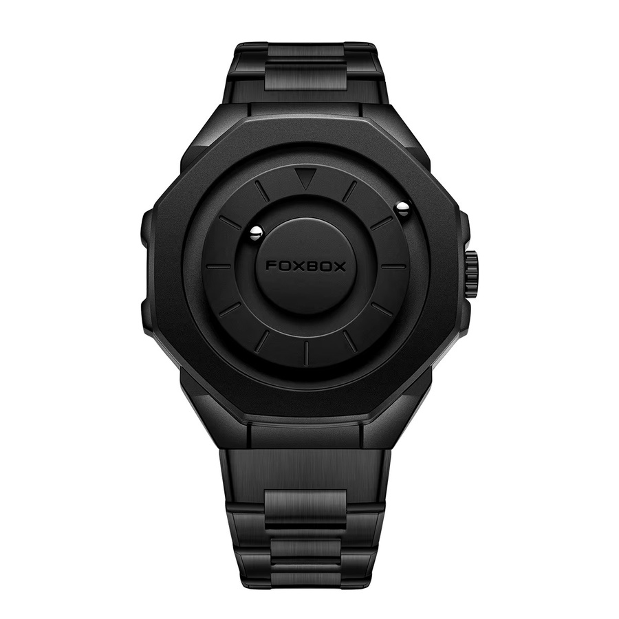 FOXBOX Armbanduhr Quarz, Edelstahl, Schwarz, Herren - Bild 4