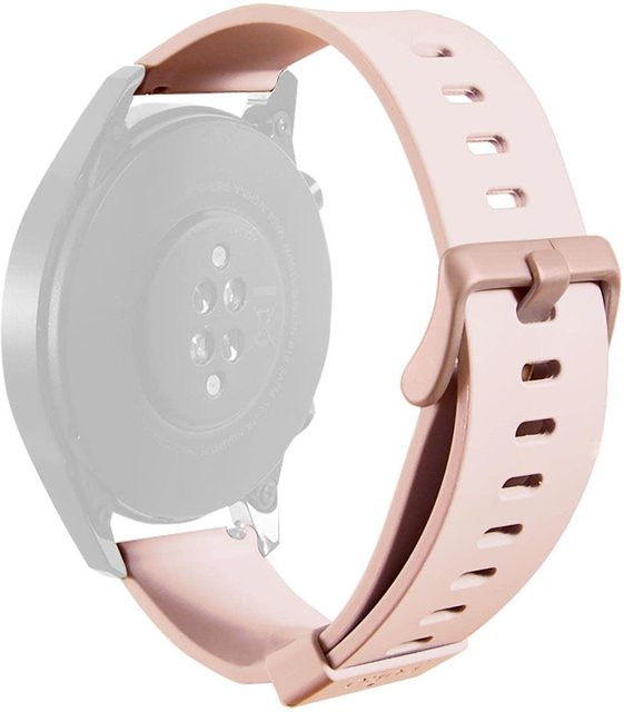 Icona Uhrenarmband, Silikon, Edelstahl, 20 mm, Rosa, Unisex - Bild 1