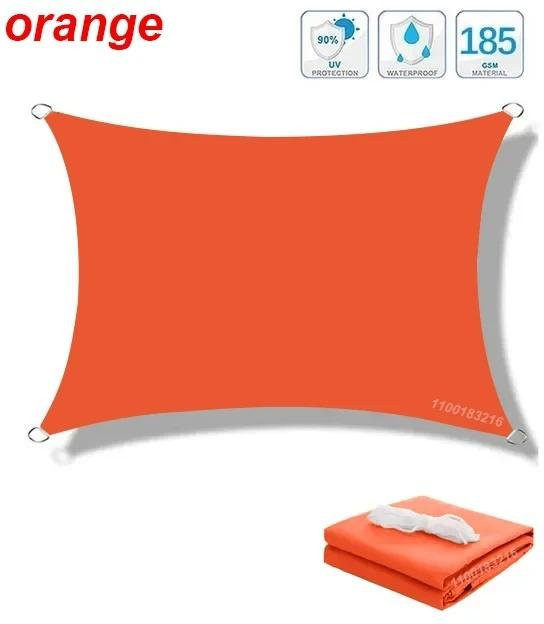 Wasserdichtes Sonnensegel von Simplistic Living Home in Orange aus Oxford-Gewebe, B/B: 300 x 200 cm - Bild 1