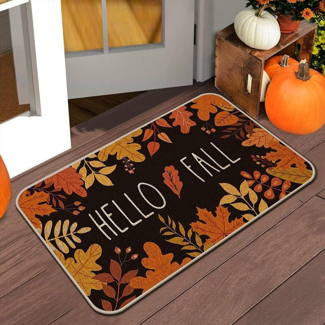 Lodestar Halloween und Thanksgiving Fußmatte für Innen- und Außenbereich, Anti-Rutsch Teppich in Mehrfarben, B/B: 80 x 50 cm - Bild 1