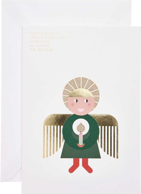 Rico Design Paper Poetry Kartenset Engel in Weiß, Format A5 - Bild 1