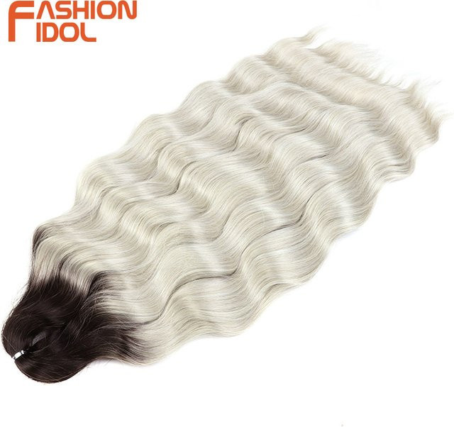 FASHION IDOL Haarverlängerung Kunsthaar, Ombre Blonde, 24 Zoll - Bild 1