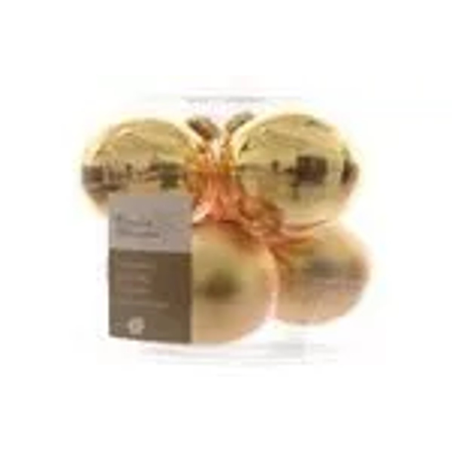 Kaemingk Weihnachtsbaumkugeln aus Glas in Gold Matt und Glanz, 6 Stück, Durchmesser: 8 cm - Bild 2