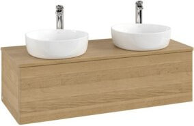 V&B Antao Waschtischunterschrank mit LED-Beleuchtung, Wandmontage, Eiche Honig, B/T/H: 120 x 36 x 50 cm - Bild 1