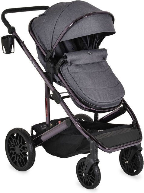 Moni Kombikinderwagen 3 in 1 All Road umbaubar mit Babyschale, Sportsitz und Tragetasche in Grau - Bild 1