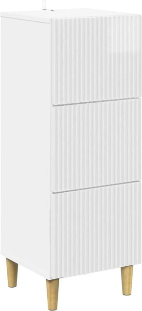 vidaXL Schubladenschrank in Hochglanz Weiß, B/T/H: 33 x 34,5 x 90 cm - Bild 1