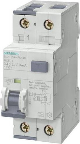 Siemens RCBO FI-Schutzschalter und Leitungsschutzschalter 10A in Weiß - Bild 1