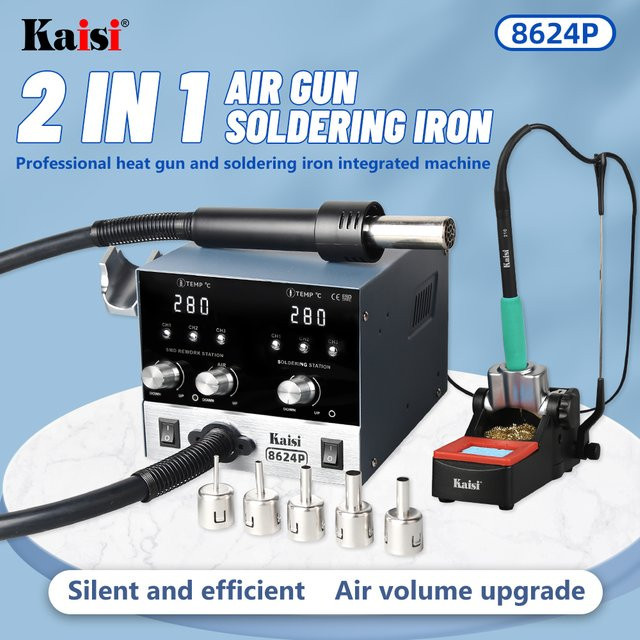 Kaisi 8624P 2 in 1 Lötstation und Heißluftstation mit 800 W für BGA SMD PCB Reparaturen - Bild 1
