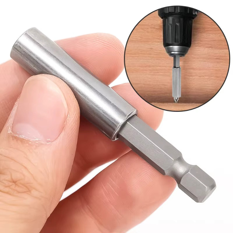 Magnetische Schraubendreher-Verlängerungsstange mit Sechskantgriff aus Kohlenstoffstahl in Silber - Bild 4