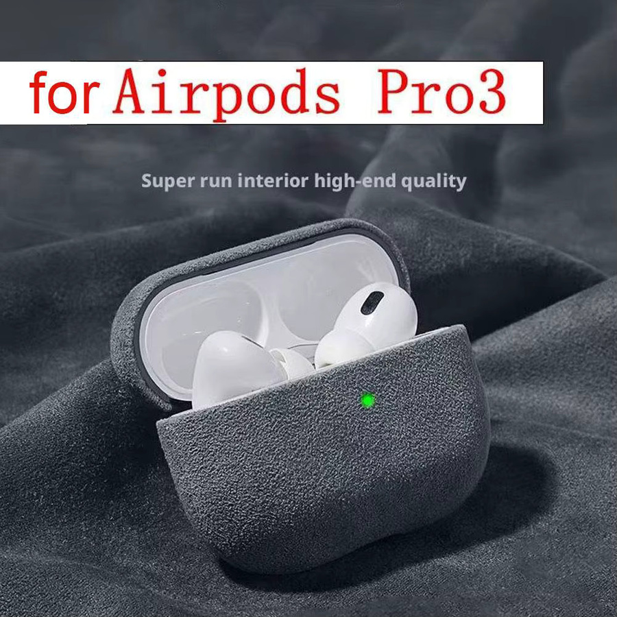 Schutzhülle für Apple AirPods Pro 3 mit weicher Wildleder-Textur und Unterstützung für kabelloses Laden - Bild 2