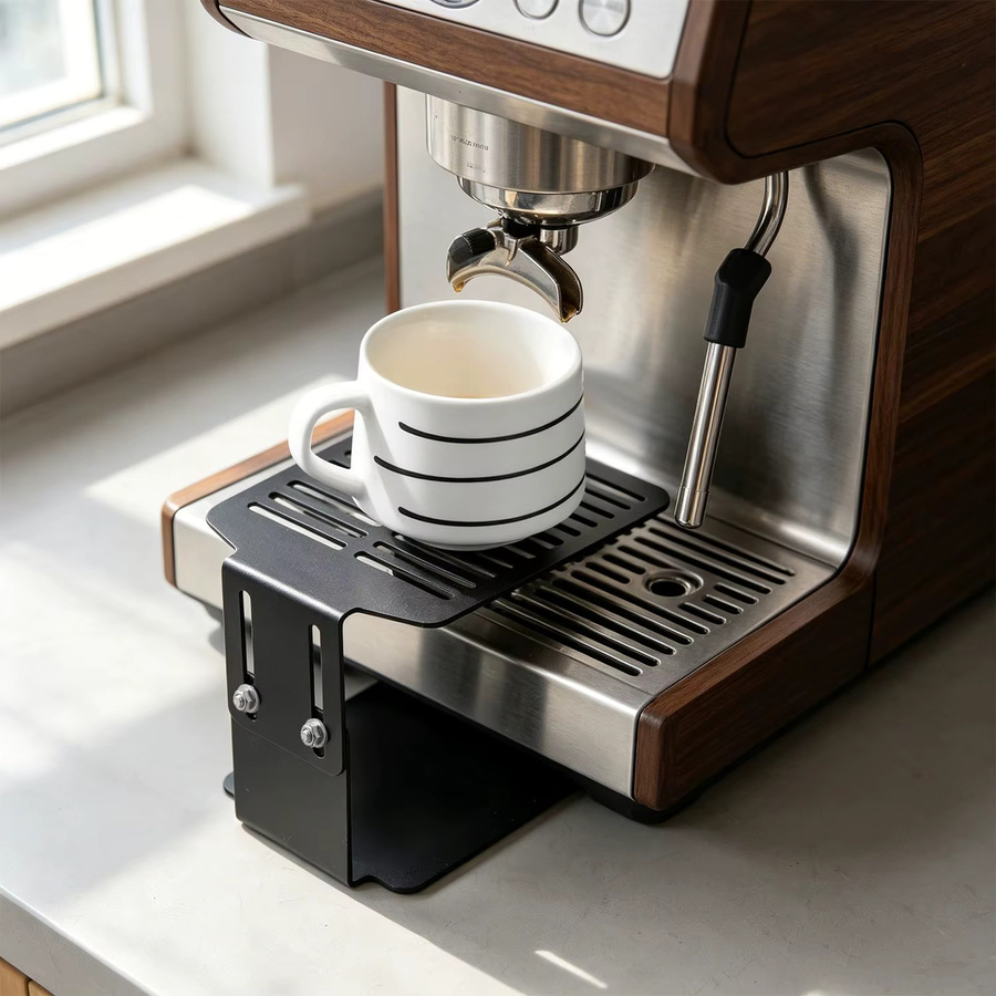Yuanirmo Elektronische Kaffeewaage mit höhenverstellbarem Espresso-Extraktionsbecherhalter in Schwarz - Bild 2