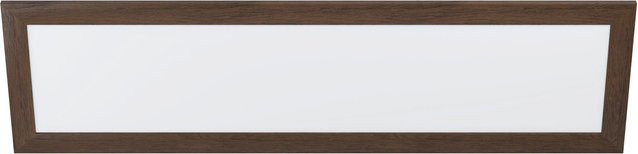Eglo LED-Deckenleuchte Piglionasso in Dunkelbraun-Weiß aus Holz, B: 124,5 cm, T: 34,5 cm - Bild 1