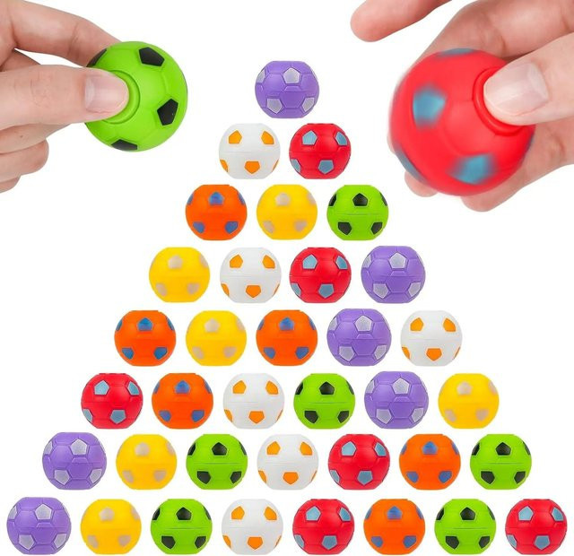 Discover Intime Mini Angst Spinner Fußball Spielzeug, 10/30er-Pack - Bild 1