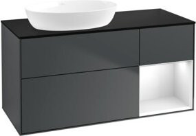 V&B Waschtischunterschrank Finion in Schwarz lackiert, Breite: 120 cm, Tiefe: 50,1 cm, Höhe: 50,1 cm - Bild 1