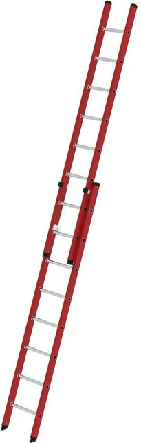 PROREGAL Sprossen-Schiebeleiter 2-teilig aus GFK und Alu ohne Traverse mit 2 x 8 Sprossen - Bild 1