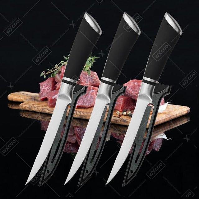 WXCOO Filetmesser aus Edelstahl als professionelles japanisches Ausbeinmesser zum Schneiden von Fisch, Fleisch und Geflügel mit rutschfestem Griff - Bild 1