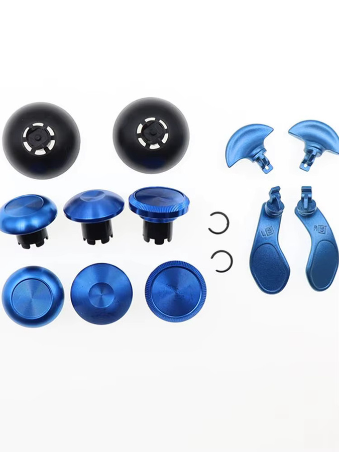 TingDong Zubehör-Set für PS5 Edge Elite Controller mit Metall-Joystick-Thumbstick-Kappen, Kunststoff-Joystick-Basen und hinteren Trigger-Paddles - Bild 2