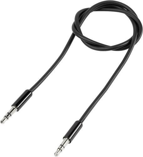 SpeaKa Professional SP-7870040 Audio Anschlusskabel mit 3,5 mm Klinkensteckern, Schwarz, 0,50 m - Bild 1
