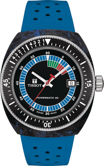 Tissot Herrenuhr Sideral Powermatic-80, Automatik, Edelstahl, 41 mm, Schwarz - Bild 1