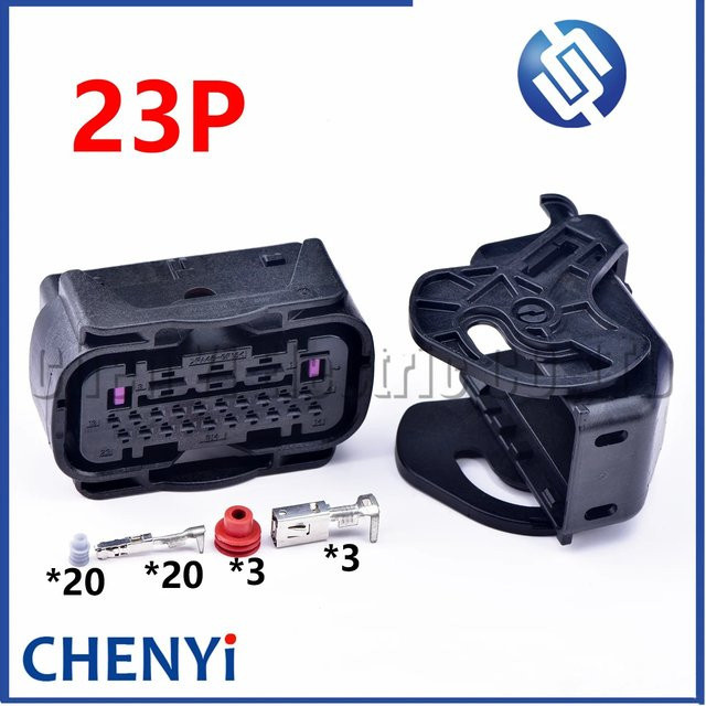 Yuyi 23-poliger Kfz-Steckverbinder Kabelbaumstecker 4G0973213A in Schwarz für 7-Gang-Doppelkupplungsgetriebe - Bild 1