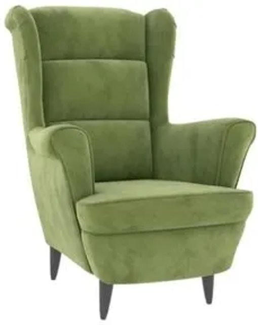 vidaXL Sessel Modell 1 aus Samt in Hellgrün mit Armlehnen, B/T/H: 90 x 43 x 81 cm - Bild 1