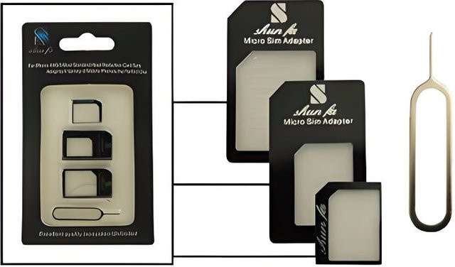 MOCCA DESIGN 3-in-1 SIM-Kartenadapter Kit für Nano-SIM, Micro-SIM und Standard-SIM in Silber - Bild 1