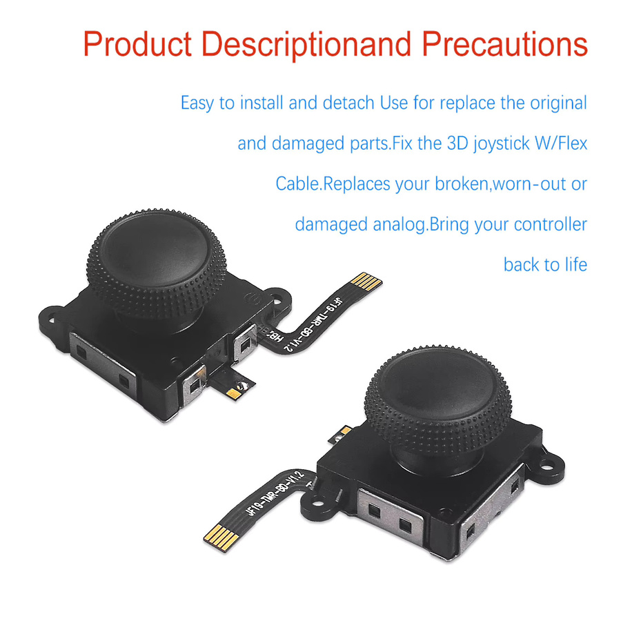 APWIKOGER TMR-Sensor-Joystick Ersatz: Analoger Elektromagnetischer Thumbstick in Schwarz für Nintendo Switch, OLED und Lite Joy-Con - Bild 5