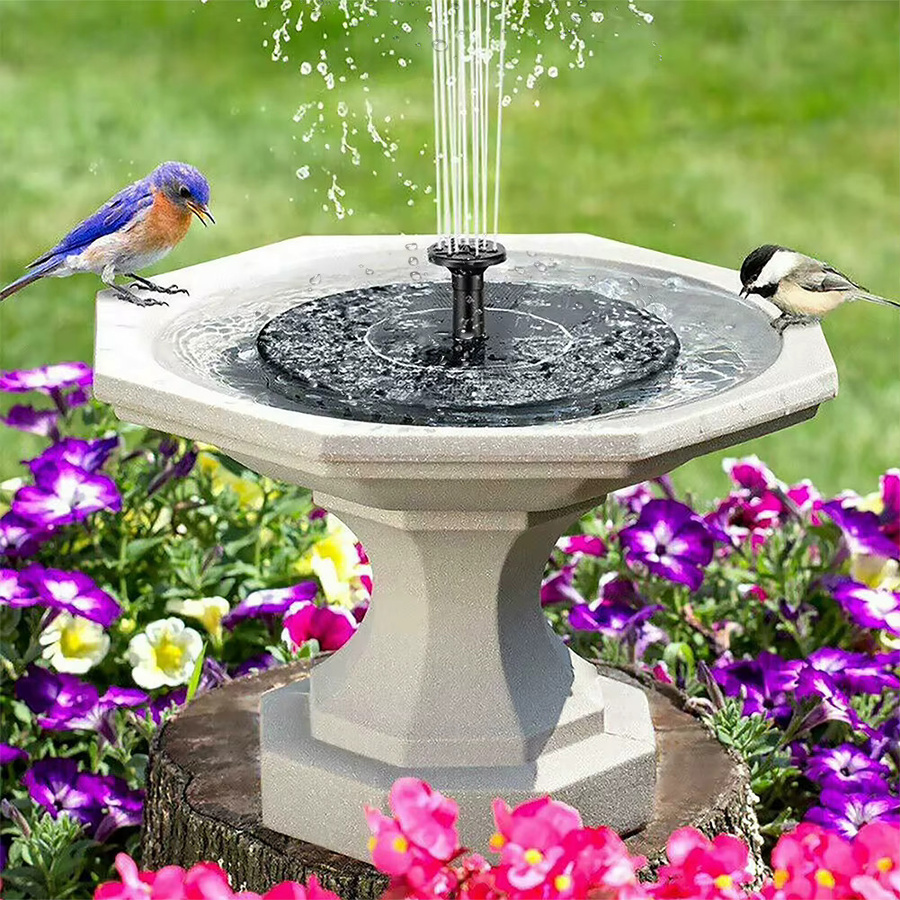 APWIKOGER Solarbetriebene Wasserfontänenpumpe mit 6 Düsen in Schwarz für Gartenteiche, Pools und Fischbecken - Bild 3