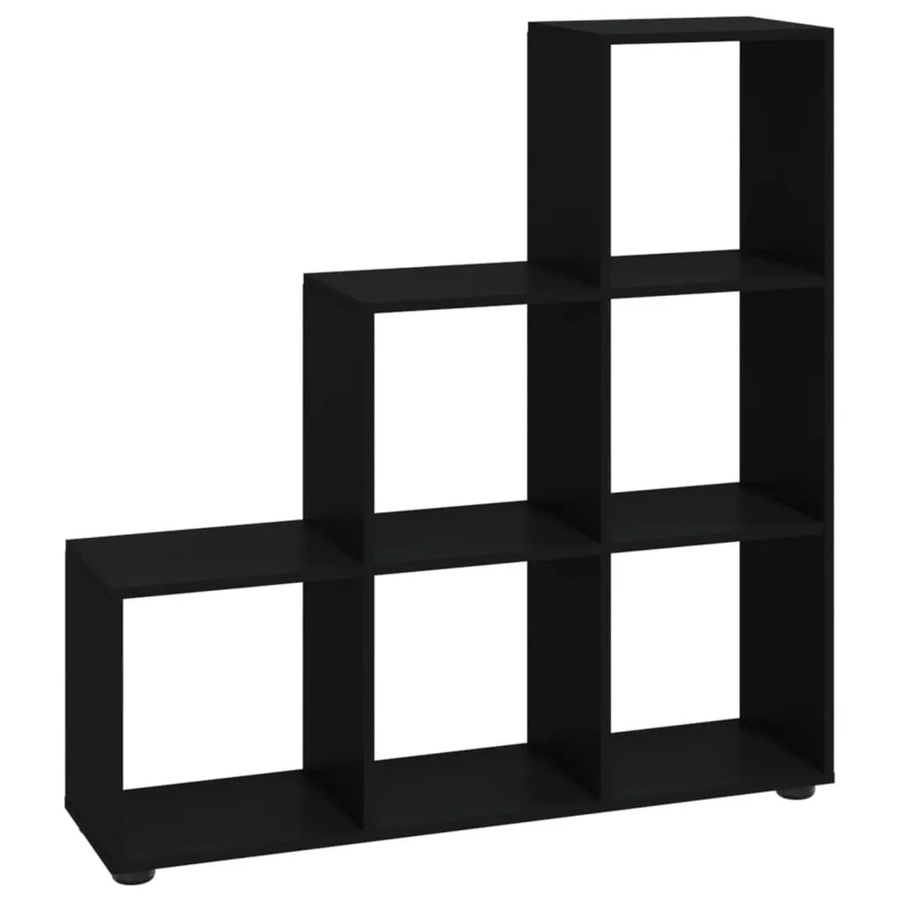 vidaXL Treppenregal Schwarz aus MDF Höhe: 107 cm - Bild 2