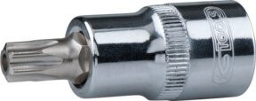 KS Tools CHROMEplus Bit-Stecknuss TX mit Stirnlochbohrung 1/2 Zoll in Silber - Bild 1