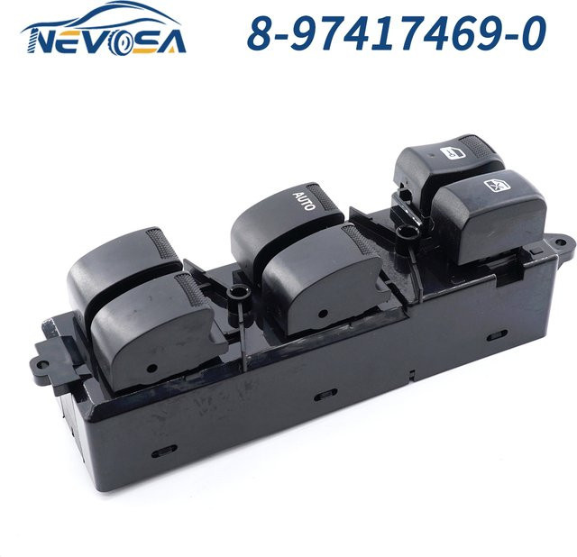 NEVOSA Hauptsteuerschalter für elektrische Fensterheber für Isuzu D-Max Pickup 2012–2019, Schwarz - Bild 1